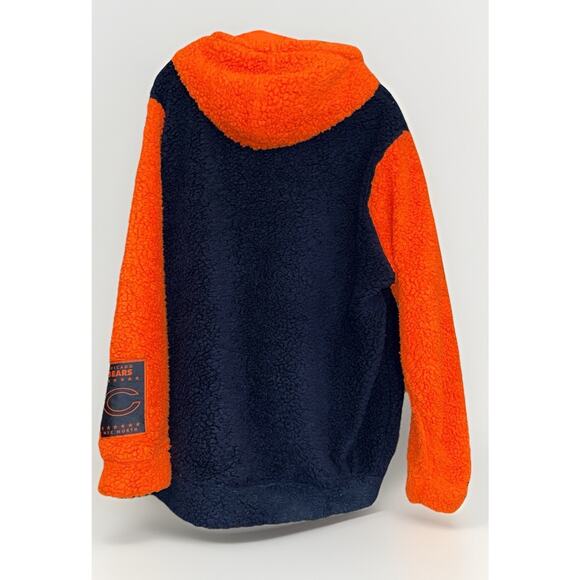 Chicago Bears Hoodie Full Zip Sherpa Hoody Jacket Men's Large NWT - Picture 2 of 7